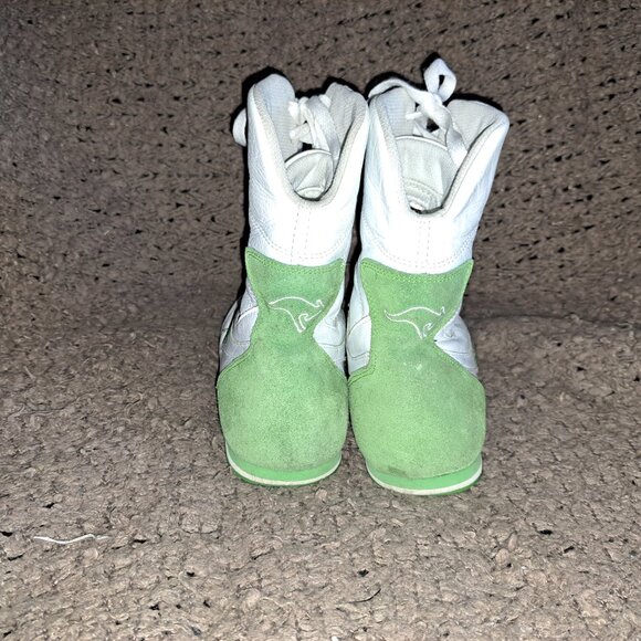 KANGAROOS-Mambo-Vintage White Leather/Green Suede-Wrestling/Boxing-Sz8-Excellent - Picture 6 of 9